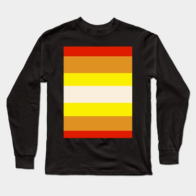 Red, Orange & Yellow Retro Stripe Long Sleeve T-Shirt by faiiryliite